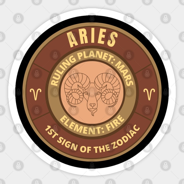 Zodiac signs Aries Sticker by InspiredCreative